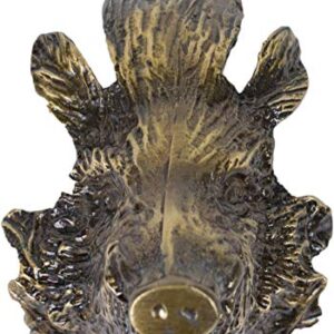 EUROHUNT Tête biseautée couleur bronze pour décoration de trophée (grand).