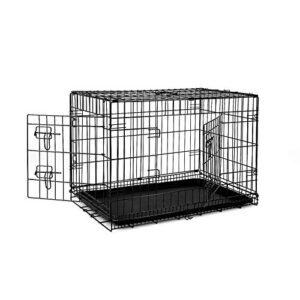 lionto Cage de transport pour chien pliable avec 2 portes (L) 76x49x56 cm
