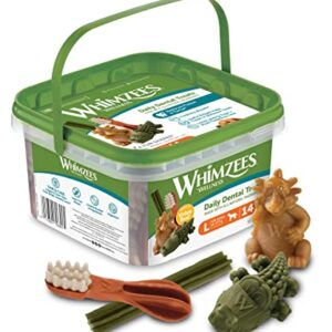 Whimzees, Friandises Naturelles pour l'Hygiène Bucco-Dentaire à Mâcher pour Chien de Grande Taille, Boîte de Variété, Taille L, Boîte de 14 Pièces