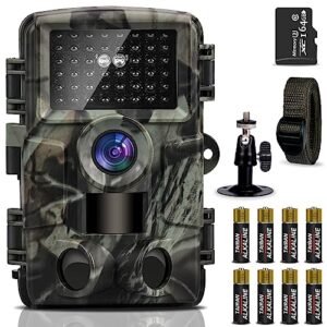 GAOEEIN Camera de Chasse Nocturne 42MP 2.7K HD Camera Chasse Infrarouge Vision Nocturne, étanche IP66 pour la Surveillance des Animaux en Extérieur (Support + Sangle + Carte Mémoire 64G + 8 Piles)