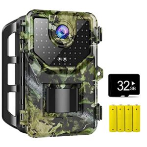 Vikeri Caméra de Chasse 1520 20 MP avec Mouvement Grand Angle 120° Dernière Vue du capteur Temps de déclenchement 0,2 s avec 940 nm sans Lueur et étanche IP66 pour la Surveillance de la Faune