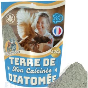Terre de Diatomée Grise Amorphe (Non Calcinée) Sac 600g | Poux Rouge Poule Traitement | Anti Puces Chien - Anti Puces Chat | Traitement Moucheron Plantes | Bio & Naturel - Terre de Diatomée Française