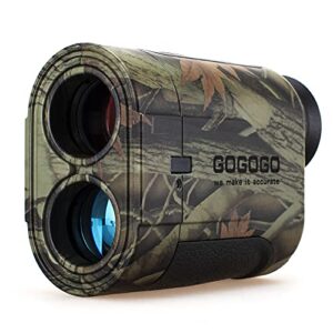 Gogogo Sport Vpro Lot de 6 télémètres laser de chasse à arc - Camouflage - Mesure de la distance extérieure - 650/1200 Y - Avec pente - Scanner continu de haute précision