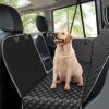 Housses de Siège d’auto pour Chien, Protection Banquette d’arrière Tansport en Voiture avec Fenêtre de Visualisation, Imperméable et VUS, 145 x 136 cm, Noir