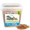 vers de Farine Séchés – 800g = 5L – Nourriture pour Poissons, Oiseaux, Tortues, Hérissons, Rongeurs et Reptiles
