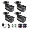 Anlapus 1080P TVI Caméra de Surveillance Extérieure Etanche IP66, 20M Vision Nocturne, Objectif 3,6mm, Couleur Noire, pour DVR de type HD-TVI