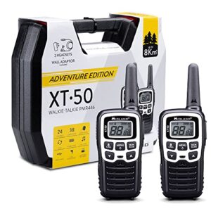 Midland XT50 Adventure Talkie-Walkie Professionnel 24 Canaux PMR446, Rayon de 8 Km