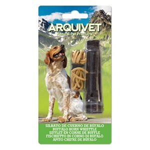 ARQUIVET Sifflet de corne de buffle - 9 cm - Silbate pour l'entraînement et l'entraînement pour chiens - Whistle