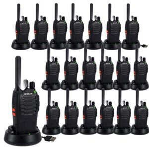 Retevis H777 Plus Talkie Walkie Professionnel, PMR446 16 Canaux, Rechargeable Radio Bidirectionnelle avec LED Lampe de Poche, VOX, Portable Talkie-walkie pour Entrepôt, Sécurité (Noir, 20 Pièces)