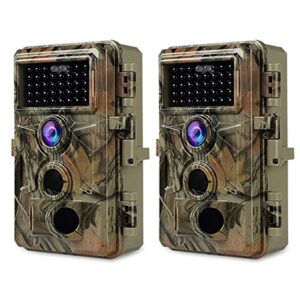 BLAZEVIDEO 24MP 1296P HD Caméra de Chasse, 940nm IR Camera Chasse Infrarouge Vision Nocturne, 0,1s Vitesse de Dclenchement Caméra de Jeu, IP66 Étanche