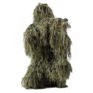HaoFst Ghillie Combinaison camouflage de forêt pour la chasse 4 pièces + sac