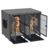 BingoPaw Housse Cage Chien Grande Taille: Bâche de Protection pour Cage Chien XXL Imperméable en Tissu Oxford 420D 131 x 101 x 95 cm
