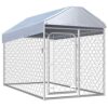 Chenil d’Extérieur avec Toit pour Chiens 2x1x1,25 m Enclos Cage Niche