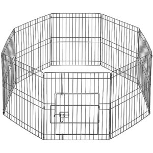 Yaheetech Parc pour Chien 8 Panneaux Cage pour Chiens Enclos Pliant Clôture Grille Chenil pour Chien en Métal Extérieur Interieur 61 x 52cm