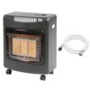 FAVEX – Chauffage d’appoint à gaz Ektor Mini – Livré avec tuyau à visser – Intérieur – Brûleur Céramique Infrarouge – 3 Puissances de Chauffe -jusqu’à 40 m² – Noir
