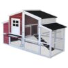 WilTec Poulailler XXL avec Nichoir & Abri spacieux Bois d’épicéa avec Toit en Bitume 2010x813x1165mm