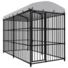 Chenil d’Extérieur avec Toit pour Chiens 300x150x210 cm Enclos Niche