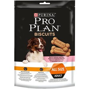 Pro Plan Biscuits - Riche en Saumon - 400 g - Friandises pour Chien - Pack de 4