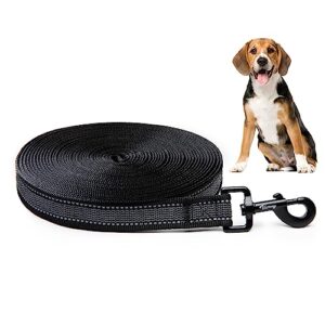 Toozey Longe pour Chien, 5m | 10m | 15m | 20m avec Poignée et Sac de Rangement Longue Corde, Laisse Longue Caoutchoutée, Antidérapante et Robuste pour Petits à Grands Chiens(10m)