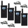 Retevis RB628 Talkie Walkie avec Casque, PMR446 sans Licence 4 Pcs, Noir
