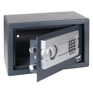 HMF 4612112 Coffre-fort, coffre-fort à poser avec serrure électronique, 31 x 20 x 20 cm, anthracite