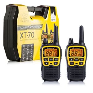Midland XT70 Adventure, Radio Double Bande, Talkie-walkie à Charge Rapide, 69 LPD et 24 PMR446 sans Licence, Rayon de 12 km, 1 Bureau Double, certifié UKCA, C1180.40, Jaune