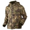 Härkila Veste de chasse Tarn Lynx AXIS MSP® silencieuse et imperméable pour homme – Veste de chasse pirale avec membrane HWS® Camouflage – Multicolore – 50