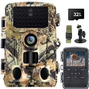 SUNTEKCAM 4K Camera de Chasse Nocturne 50MP Camera Chasse Infrarouge Vision Nocturne Animaux Piege Photographique LCD 2,0" Camera Suiveuse Exterieur Étanche Invisible Caméra Surveillance
