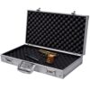 COSTWAY Malette Pistolet en Aluminium Valise à Pistolet avec Serrure à Combinaison 47x25x8,3cm