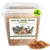 vers de Farine Séchés [160g équivalent 1000ml, Qualité Premium ] Friandise Oiseaux, Hérissons, Tortues, Reptiles, Poissons, Rongeurs – Animaux Sauvages, Compagnie | 100% Naturel, sans additifs (Seau)
