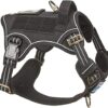 BUMBIN Harnais tactique pour chiens de petite, moyenne et grande taille, harnais réglable avec poignée, pas de traction sur le devant, harnais de promenade réfléchissant intelligent pour animal