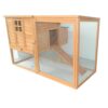 PawHut Poulailler Cottage Cage à Poules sur Pied dim. 168L x 110l x 101H cm Multi-équipement Bois Sapin lasuré