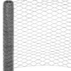 Garmix Grillage à Poule & Lapin | Clôture Poulailler | pour Enclos Parc Jardin | Fils de Fer Galvanisé, Maille Hexagonale 50mm, Épaisseur 1,0mm (120cm x 25m)
