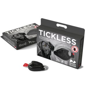 Répulsif à ultrasons contre les tiques et les puces pour chiens Noir-Tickless