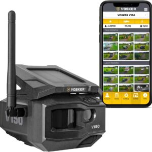 Caméra de Surveillance cellulaire extérieure sans Fil à énergie Solaire 4G-LTE | Résistante aux intempéries - VOSKER V150
