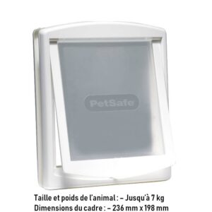715SGIFD Chatière porte chat et chien double position 7kg Blanche
