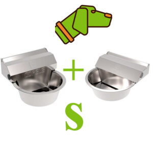 Duo Abreuvoir d'eau automatique pour Chien taille S
