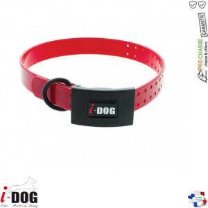 Collier Premium Rouge avec boucle de protection pour Chien | Idog