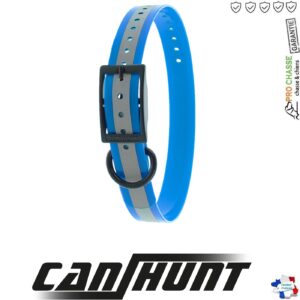 Collier Réfléchissant Bleu Pour Chien de Chasse | canihunt XTREME