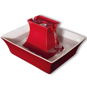 Fontaine en céramique rouge de 2 L Pagoda Drinkwell PetSafe